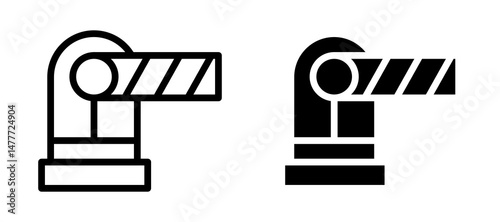 Barrier icon in black modern and lines and solid
