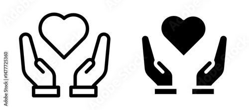 Selfcare icon in black modern and lines and solid