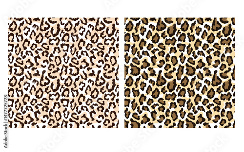Print leopard pattern texture repeating seamless orange black, leopard cheetah skin seamless pattern vector.
