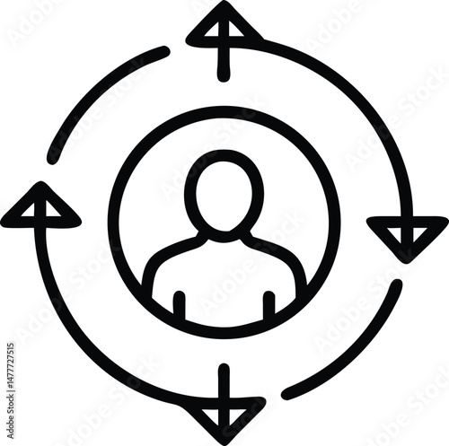 Vector illustration of a male gender peace symbol icon design