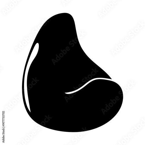 bean bag vector silhouette icon - perfect for furniture icons, decals, or SVG crafts.
