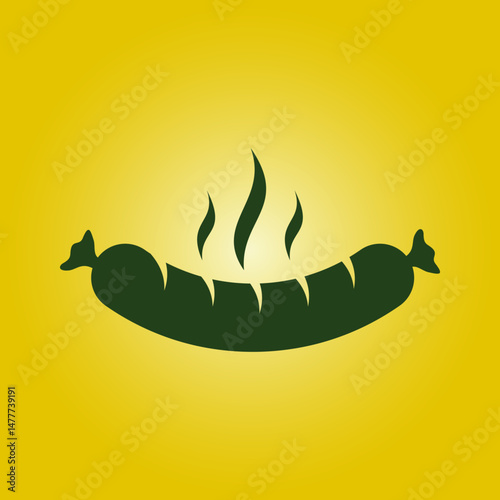BBQ Sausage trendy artwork attractive abstract vector illustration colorful applicable design
