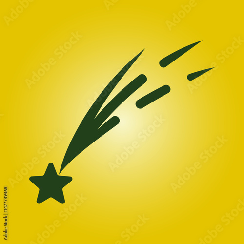 Shooting star trendy artwork attractive abstract vector illustration colorful applicable design