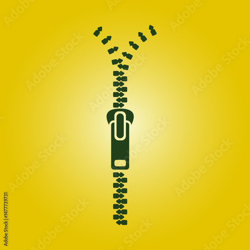 Zipper trendy artwork attractive abstract vector illustration colorful applicable design