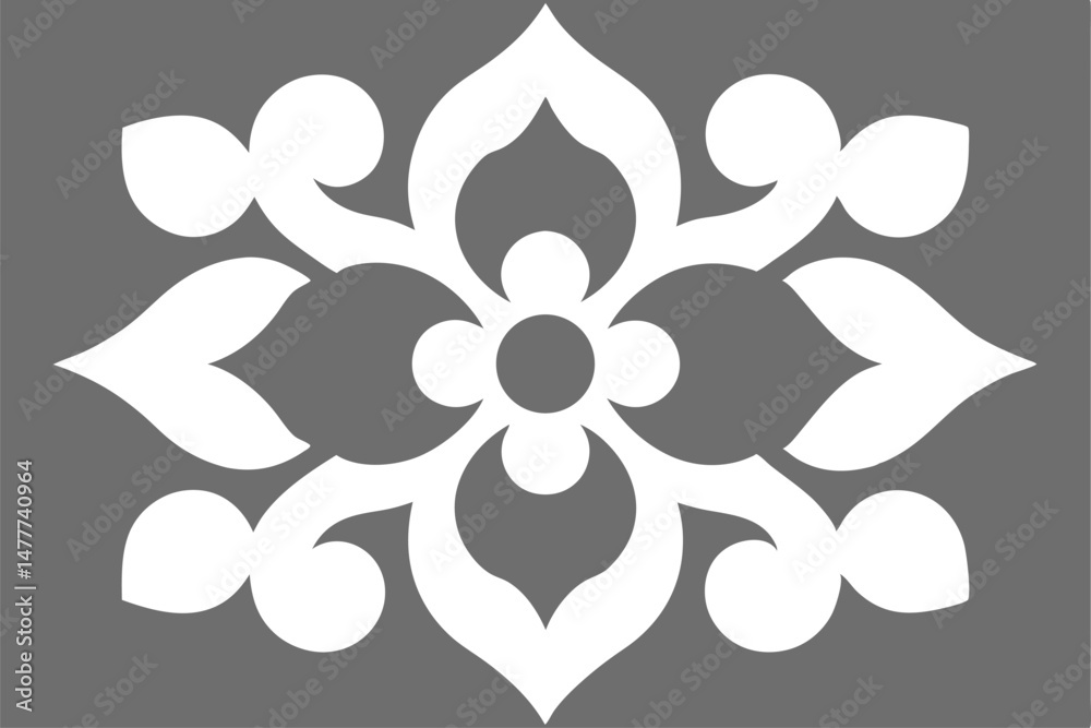 Elegant black and white floral abstract design for a nature-inspired spring pattern background illustration Elegant black and white floral abstract design for a nature-inspired spring pattern background illustration