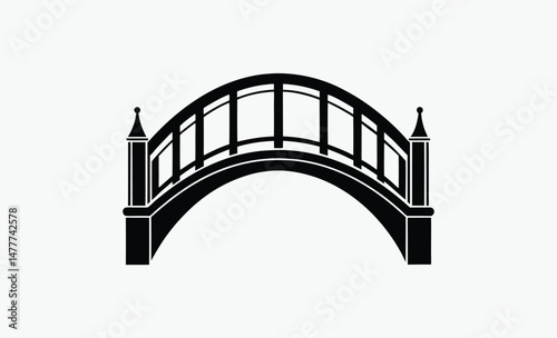 bridge silhouette, bridge silhouette vector, suspension bridge icon, architectural span shape, black bridge graphic, structural bridge design, landmark bridge outline, minimal bridge symbol, urban bri