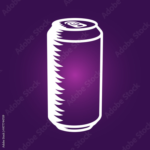 Beer can trendy artwork attractive abstract vector illustration colorful applicable design