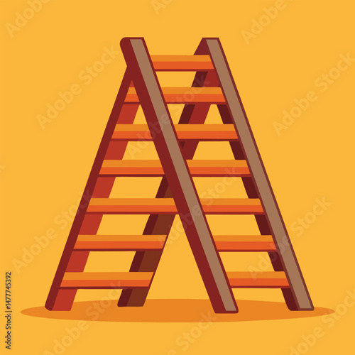 Wooden Ladder Clipart – Vector Art and Illustration for Construction, DIY, and Rustic Design Projects