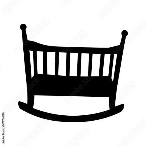 changing table vector silhouette icon - perfect for furniture icons, decals, or SVG crafts.