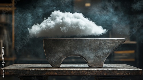 Dramatic conceptual photography of abstract cloud formations displaying vivid textures and varying shades of gray