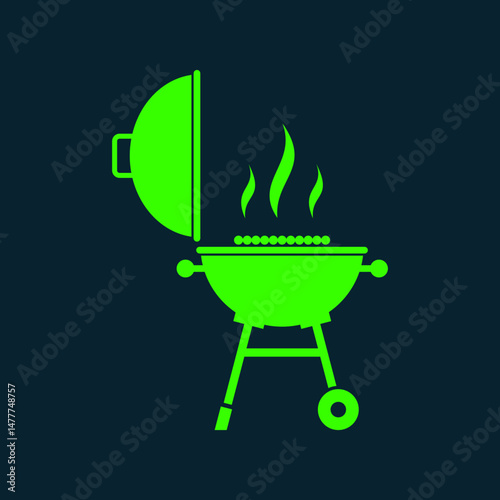 BBQ Grill trendy artwork handsome abstract vector illustration colorful applicable design