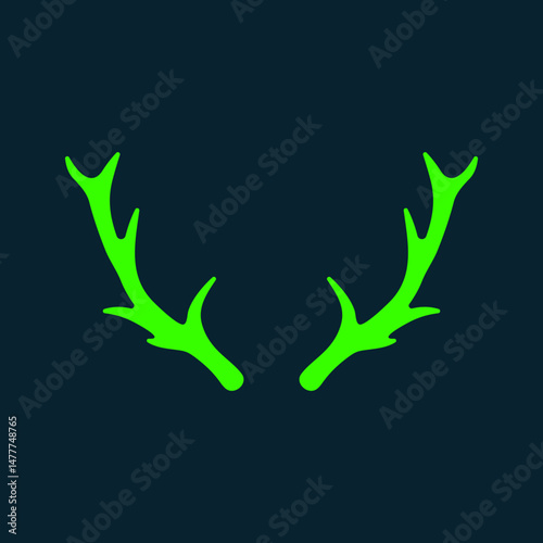 Antlers horns trendy artwork handsome abstract vector illustration colorful applicable design