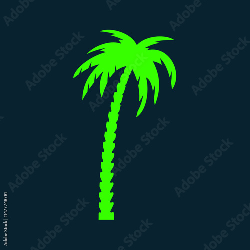 Palm tree trendy artwork handsome abstract vector illustration colorful applicable design