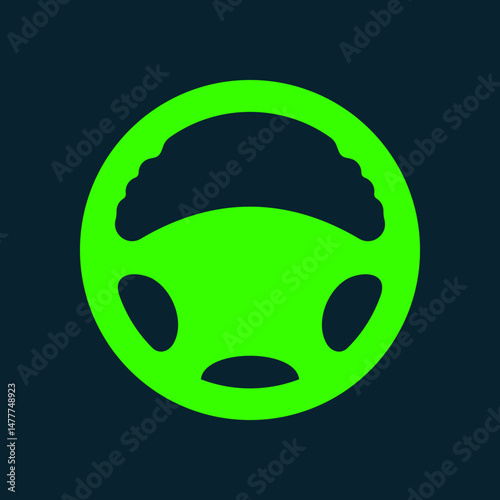 Steering wheel trendy artwork handsome abstract vector illustration colorful applicable design