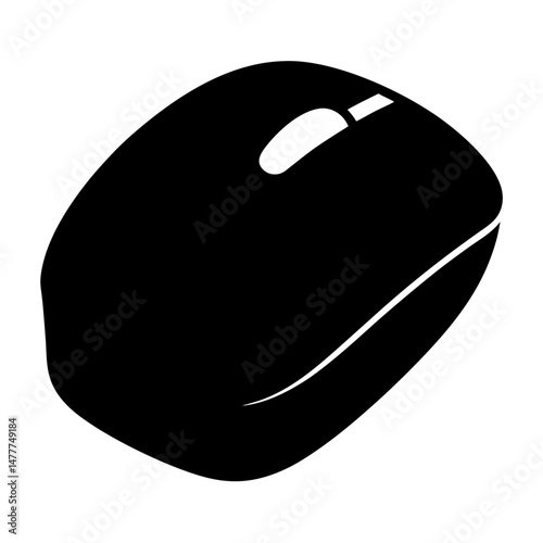 computer mousevector silhouette icon - perfect for electronics-themed crafts, decals, or SVG projects.