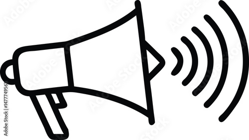 Megaphone vector illustration isolated on white outdoors
