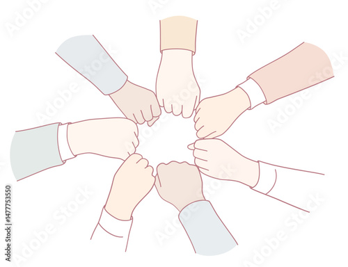 Hands coming together in unity, beautifully symbolizing the importance of teamwork and collaboration among people