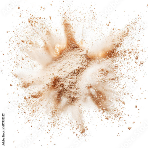 Powder explosion, light beige