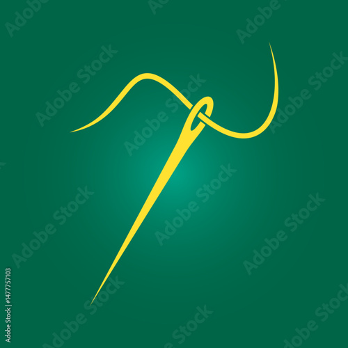 Sewing needle trendy artwork lovely abstract vector illustration colorful applicable design