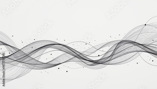 Wallpaper Mural a symphony of flowing, abstract lines, meticulously crafted on a pristine white canvas, embodies simplicity and elegance, making it perfect for modern design projects. Torontodigital.ca