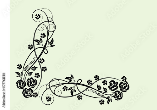 Elegant decorative ornament design featuring intricate details perfect for invitations cards or web design projects Available in CMYK RGB and grayscale color modes
