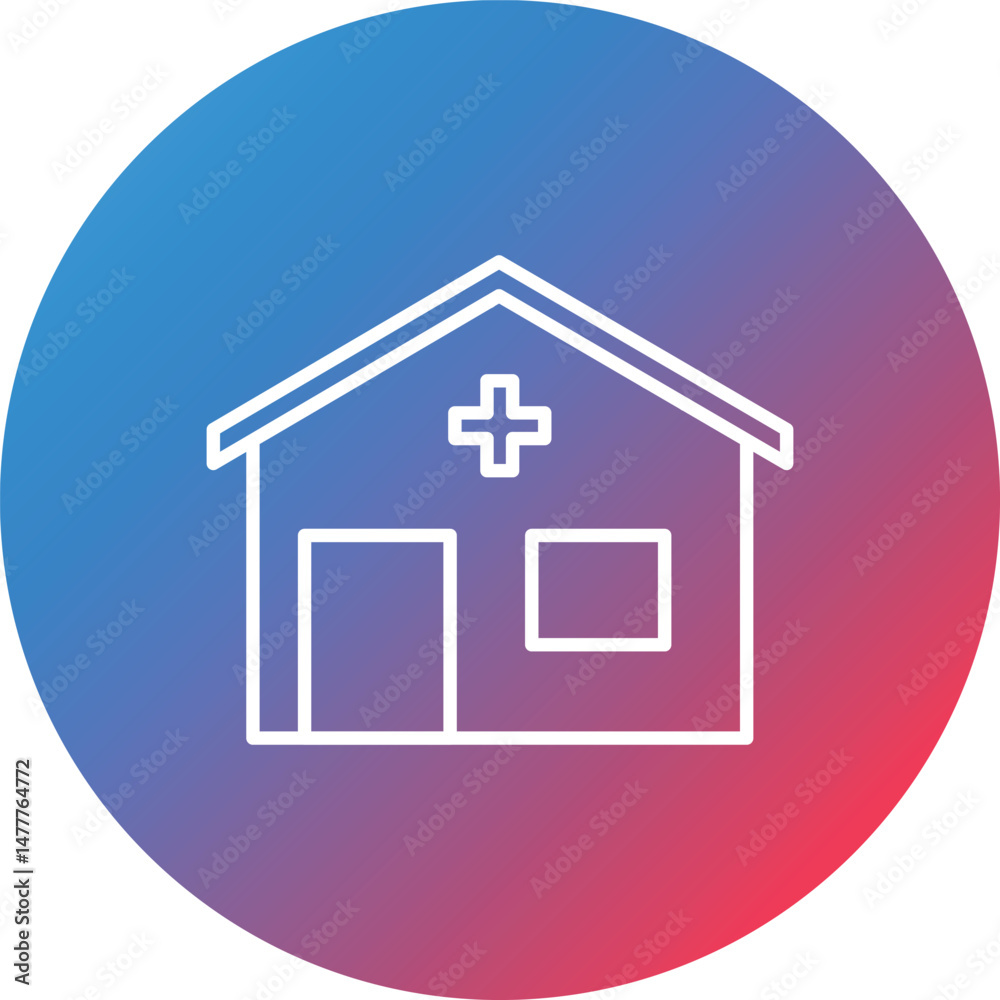 Pharmacy Line Gradient Circle Background Icon Pharmacy Line Gradient Circle Background Icon
