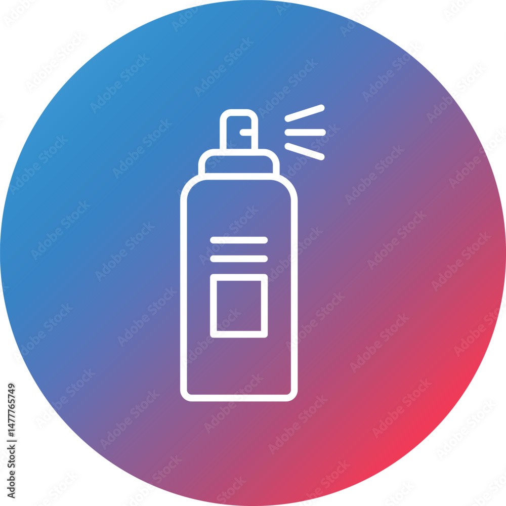Spray Line Gradient Circle Background Icon Spray Line Gradient Circle Background Icon
