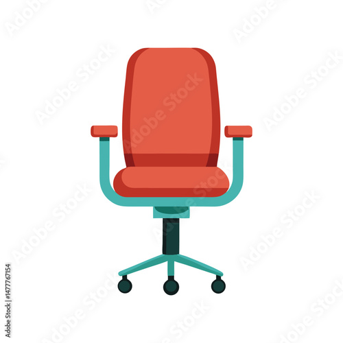 office chair furniture vector art illustration