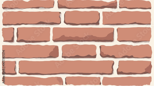Brick wall background. Close-Up View of Classic Brick Wall. Illustration of a Red Brick Wall with Weathered and Textured Surface