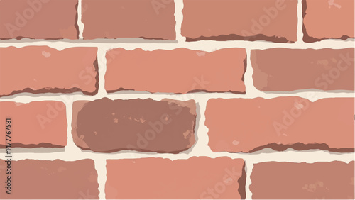 Brick wall background. Close-Up View of Classic Brick Wall. Illustration of a Red Brick Wall with Weathered and Textured Surface