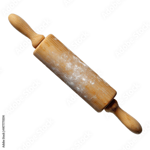 Tiny rolling pin, ultra realistic uhd photo, on transparent background