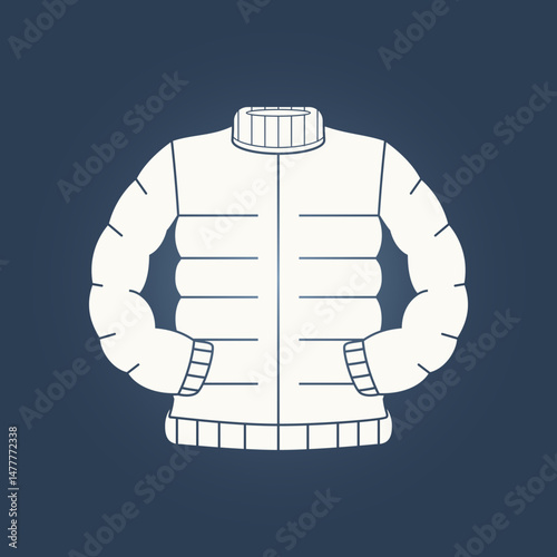 Winter jacket trendy artwork pleasant abstract vector illustration colorful useful design