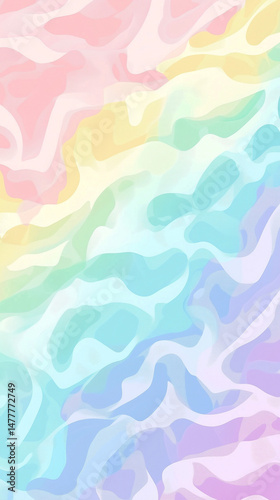 Fluid gradient background with soft pastel colors blending seamlessly, ideal for app UI or Instagram story templates