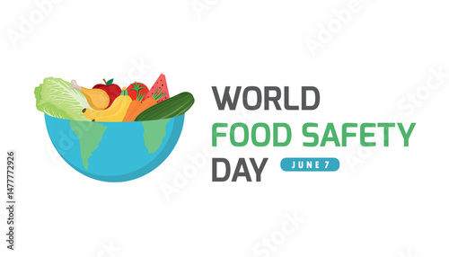 world food safety vector flat design