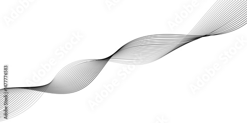 abstract Grey wave line background on white background.	