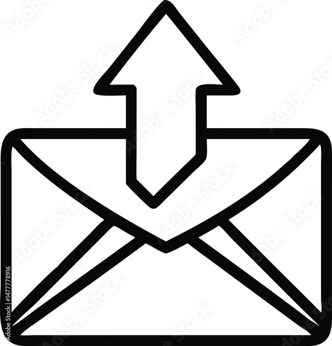 Email Envelope With Send Arrow
