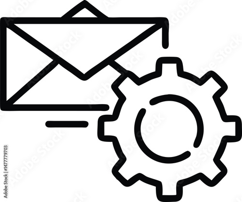Email Automation Gear With Envelope
