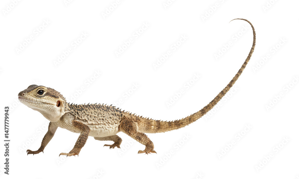 Naklejka premium Bearded Dragon Side View