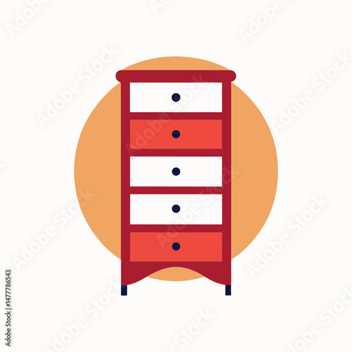 lingerie chest furnitur vector art illustration