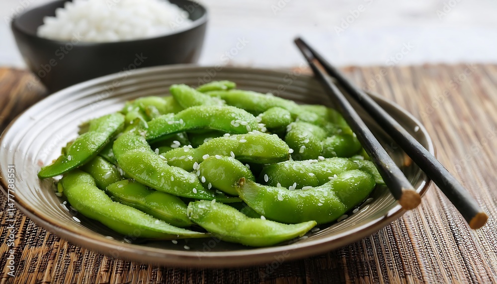 Fresh Green Edamame Pods,. A vibrant and healthy plant-based snack, perfect for a balanced diet Fresh Green Edamame Pods,. A vibrant and healthy plant-based snack, perfect for a balanced diet