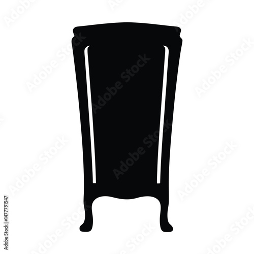 jewelry armoire vector silhouette icon - perfect for furniture icons, decals, or eps crafts.