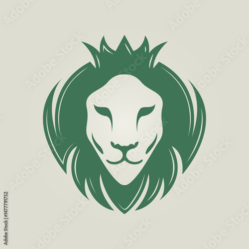 King lion trendy artwork attractive abstract vector illustration colorful practical design