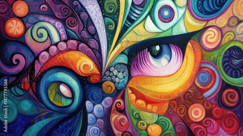 Abstract colorful eye