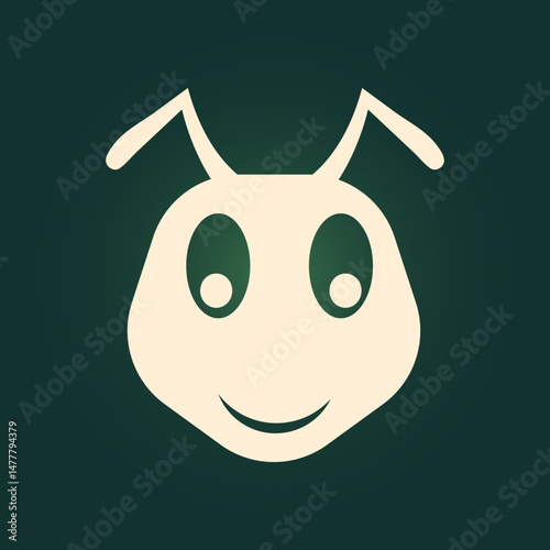 Ant face trendy artwork handsome abstract vector illustration colorful practical design