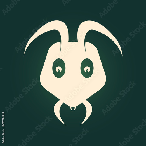 Black Ant trendy artwork handsome abstract vector illustration colorful practical design