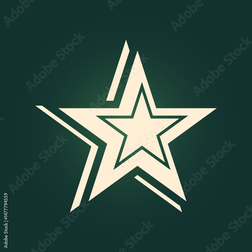Star trendy artwork handsome abstract vector illustration colorful practical design