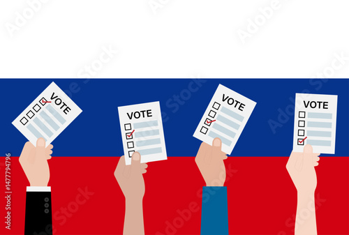 Election in the Russia. Election Concept. Vector Illustration.