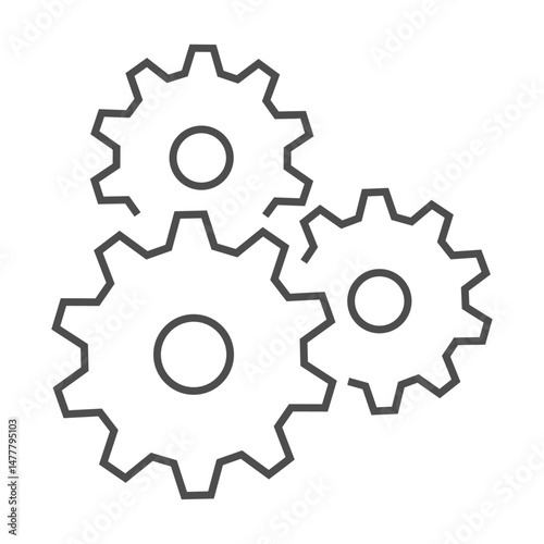 Gearshift settings Adjustment Line Icon Design vector illustration