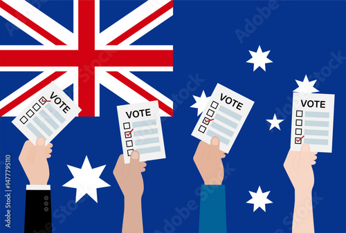 Election in the Australia. Election Concept. Vector Illustration.