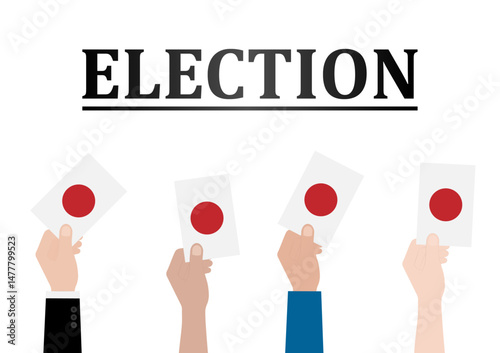 Election in the Japan. Election Concept. Vector Illustration.